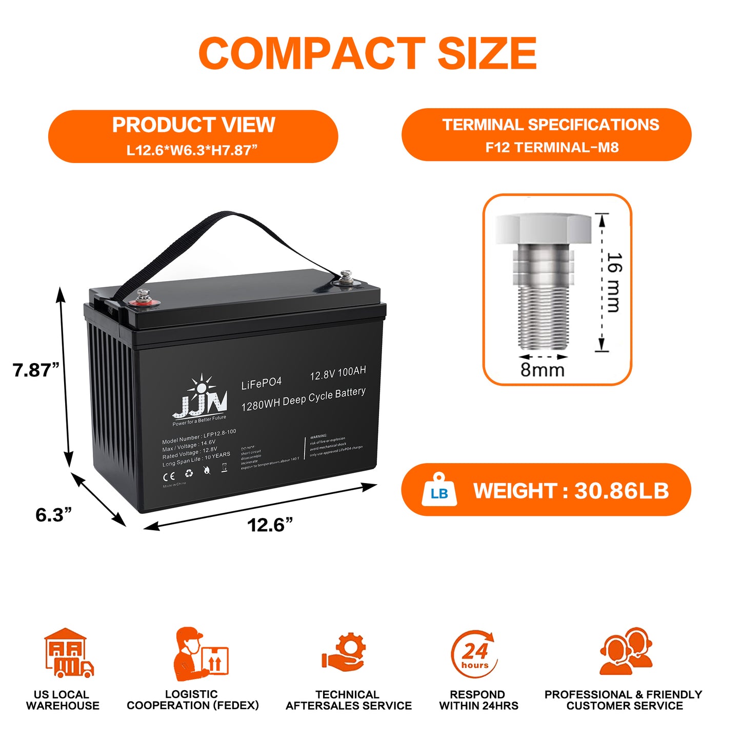 12V 100Ah  LiFePO4 Lithium Battery Deep Cycle Batteries