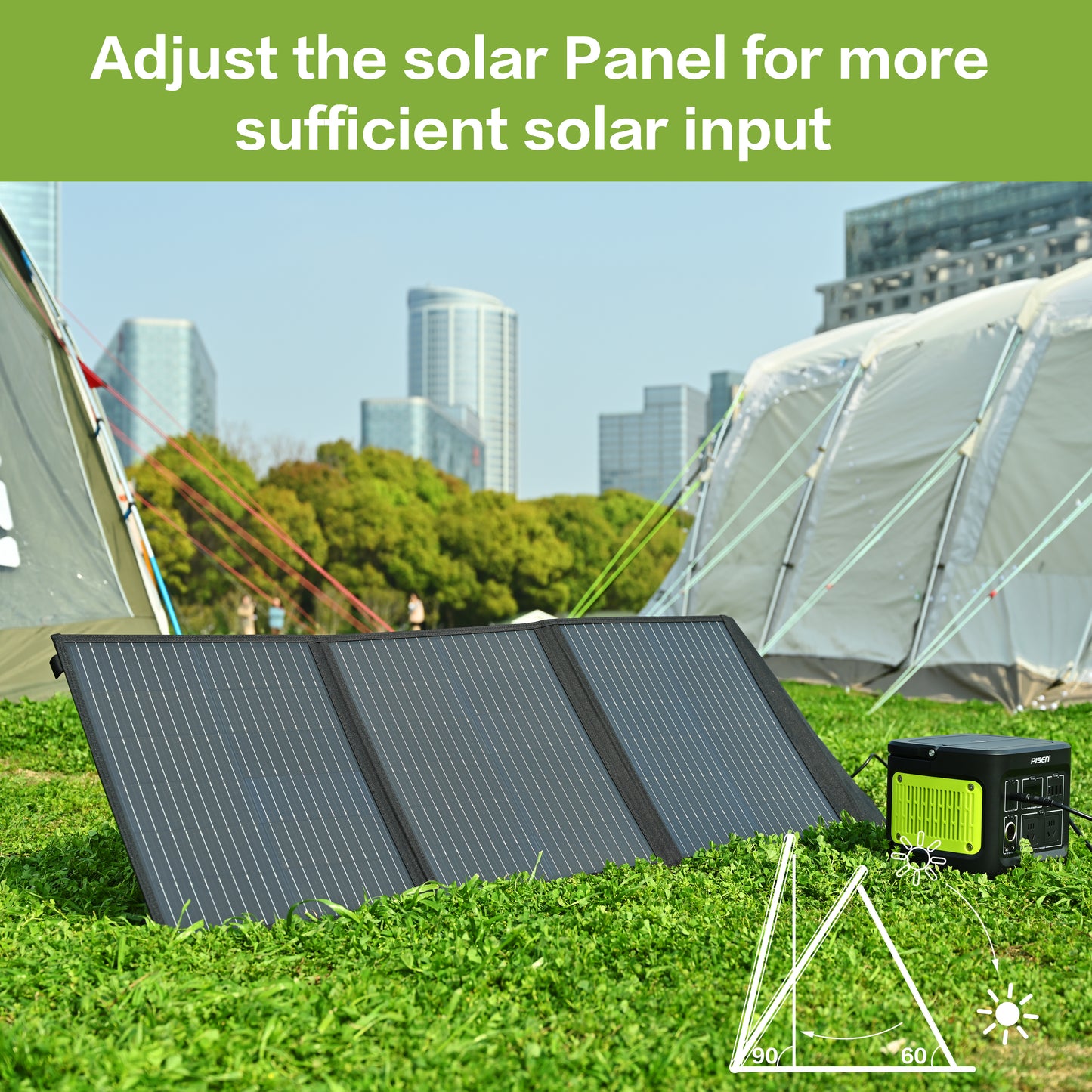 Portable Solar Panel 100W Foldable Solar Panels with Charge Controller Monocrystalline Solar Charger with PD 60W USB/Type-C/DC/QC 3.0 for Portable Power Station Generator Outdoor Camping Van RV Trip