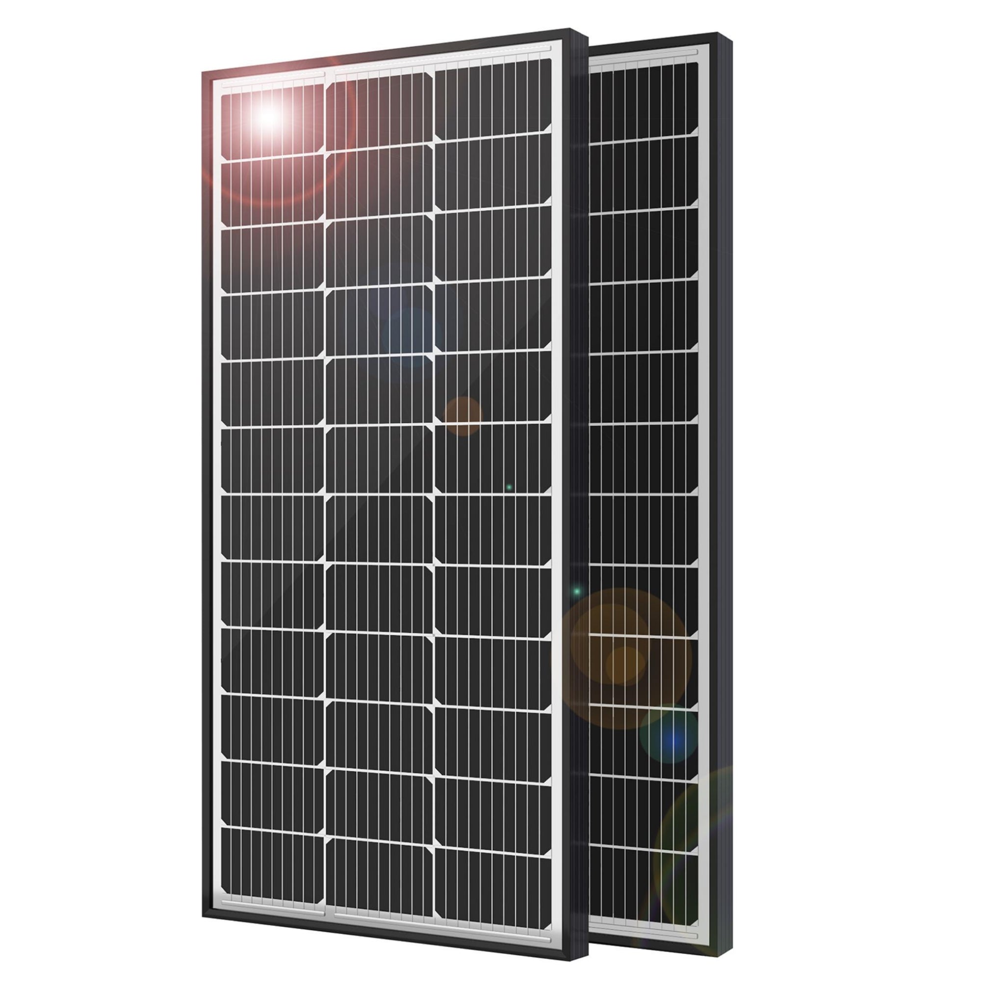 100W Monocrystalline Solar Panels 2PCS