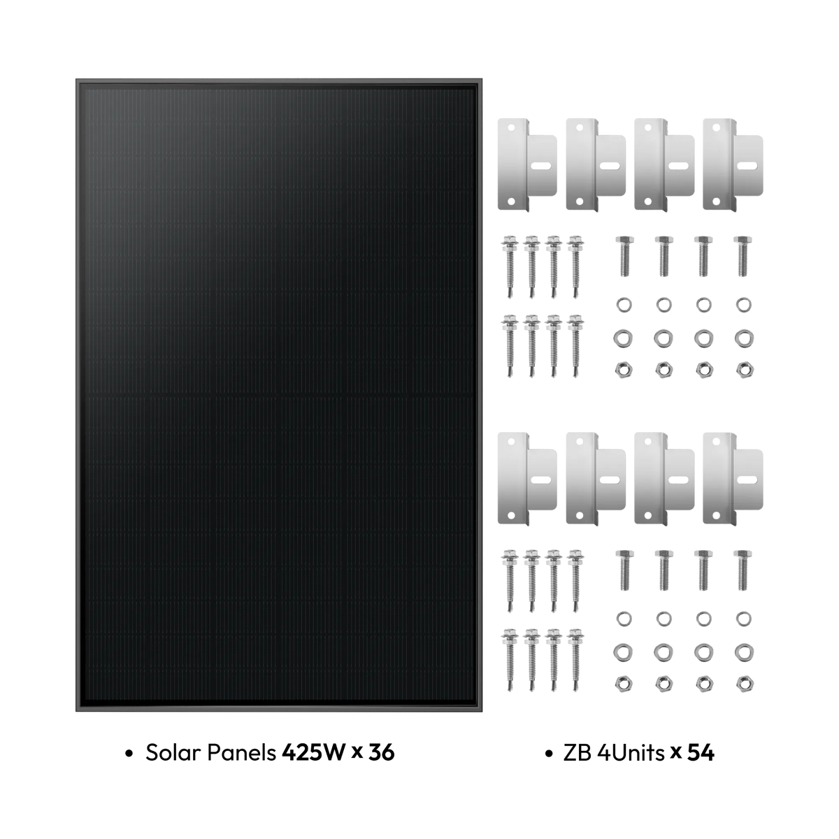 jjn solar kits 15.3kw off grid solar