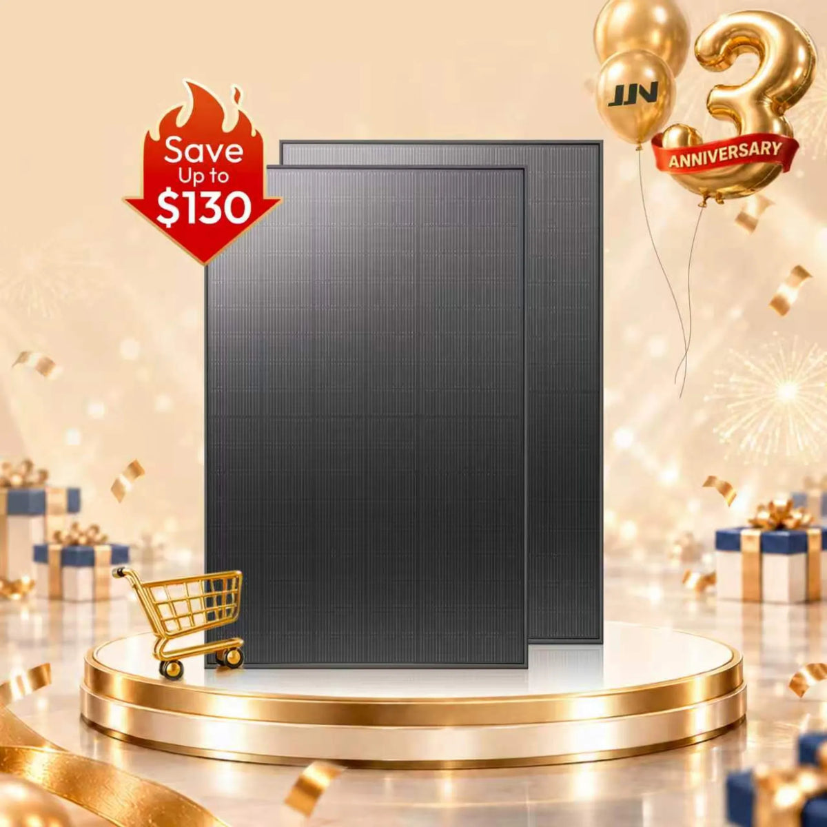 jjn 425w solar panels 2pcs