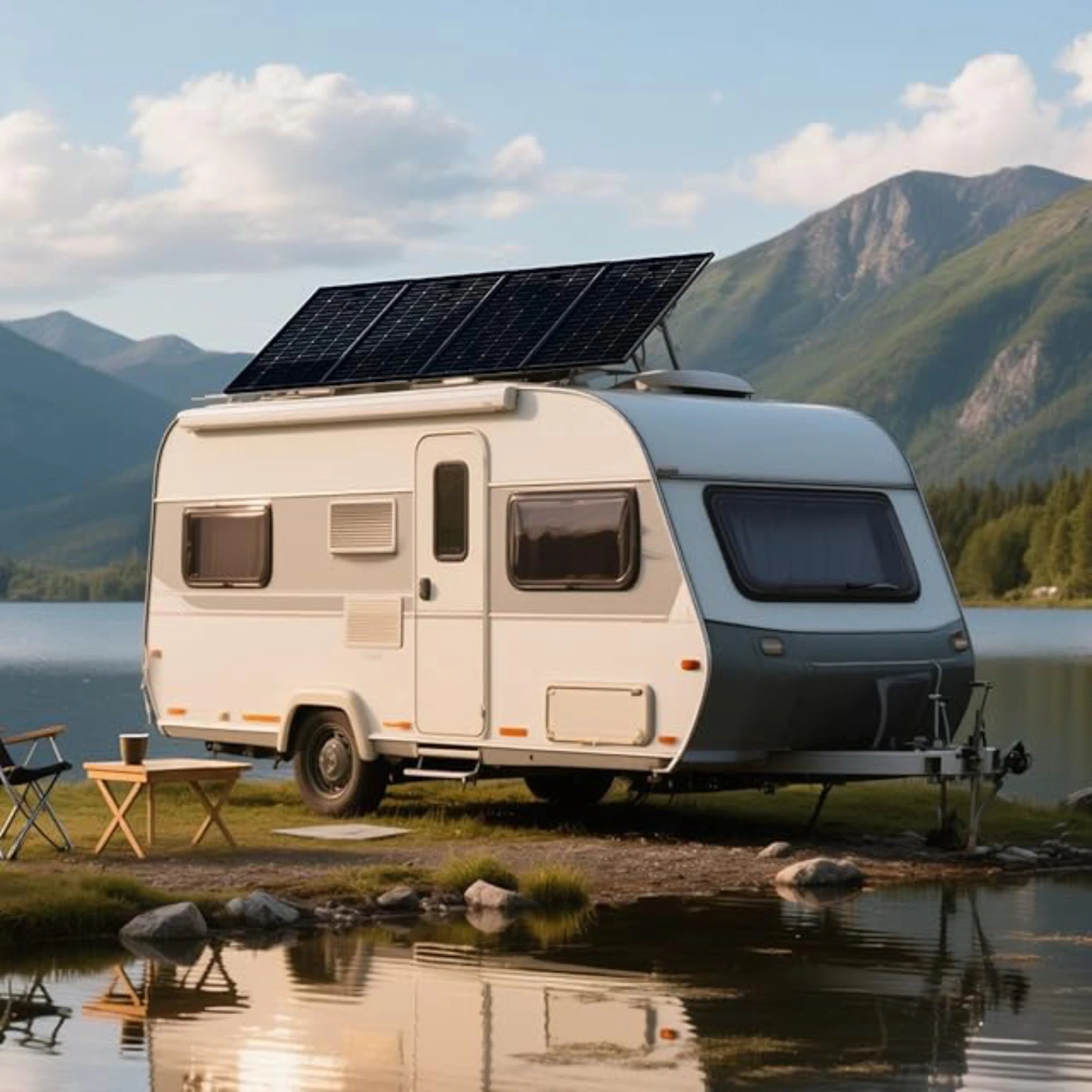 solar solutions for travel-tailer jjn solar panels