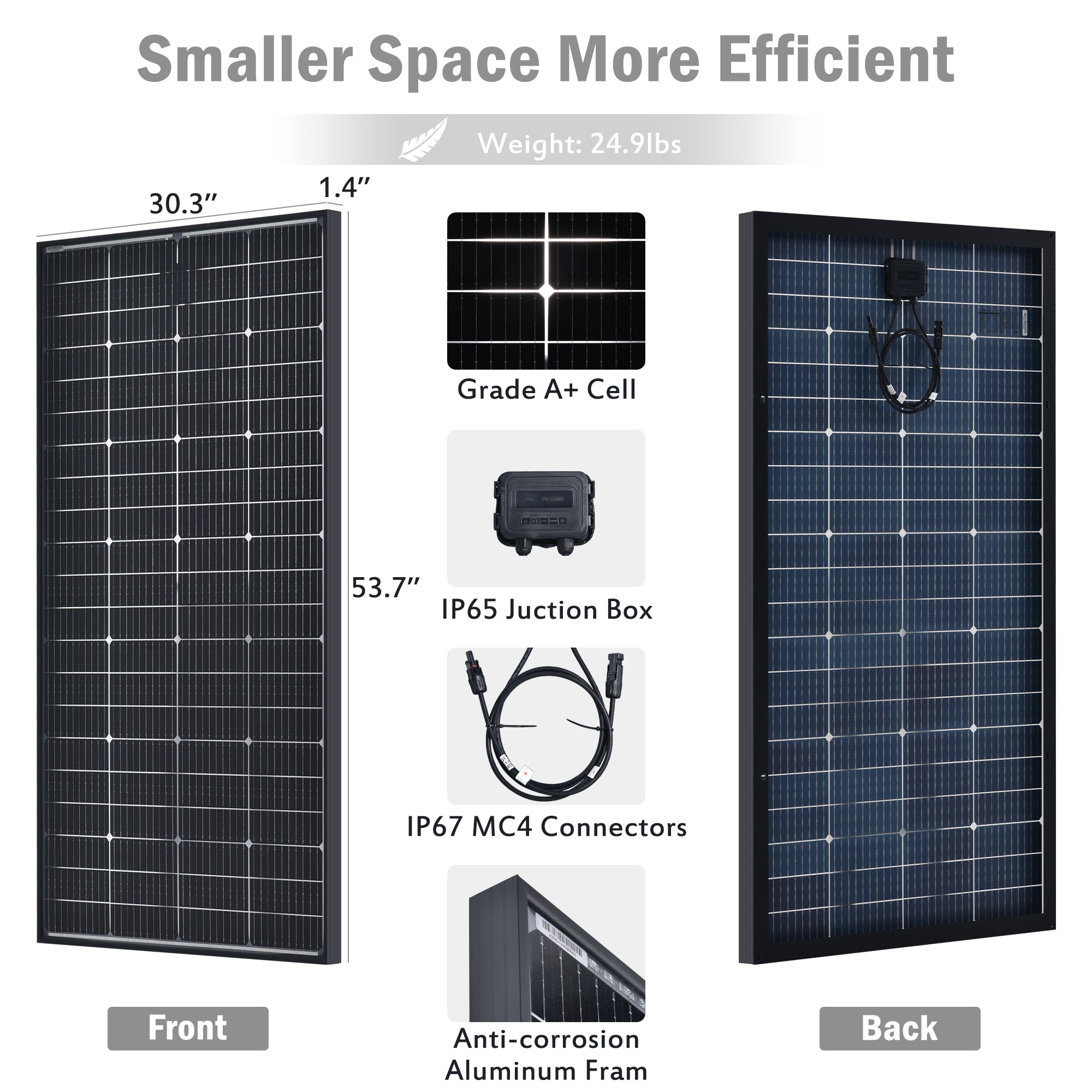 200W Bifacial Solar Panel