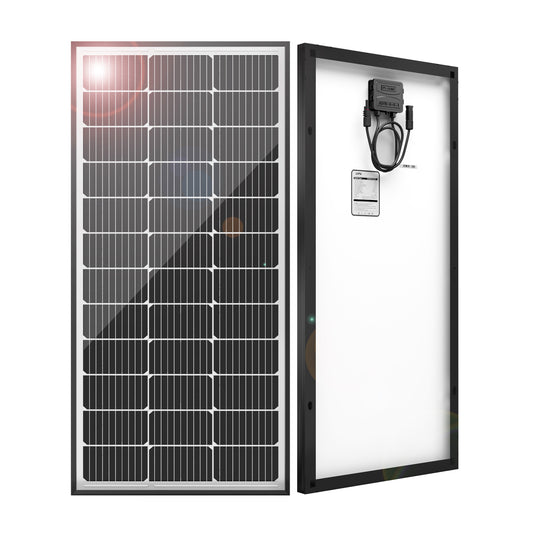 【UPGRADED】JJN 9BB Solar Panels 12V 100 Watt Solar panel High Efficiency