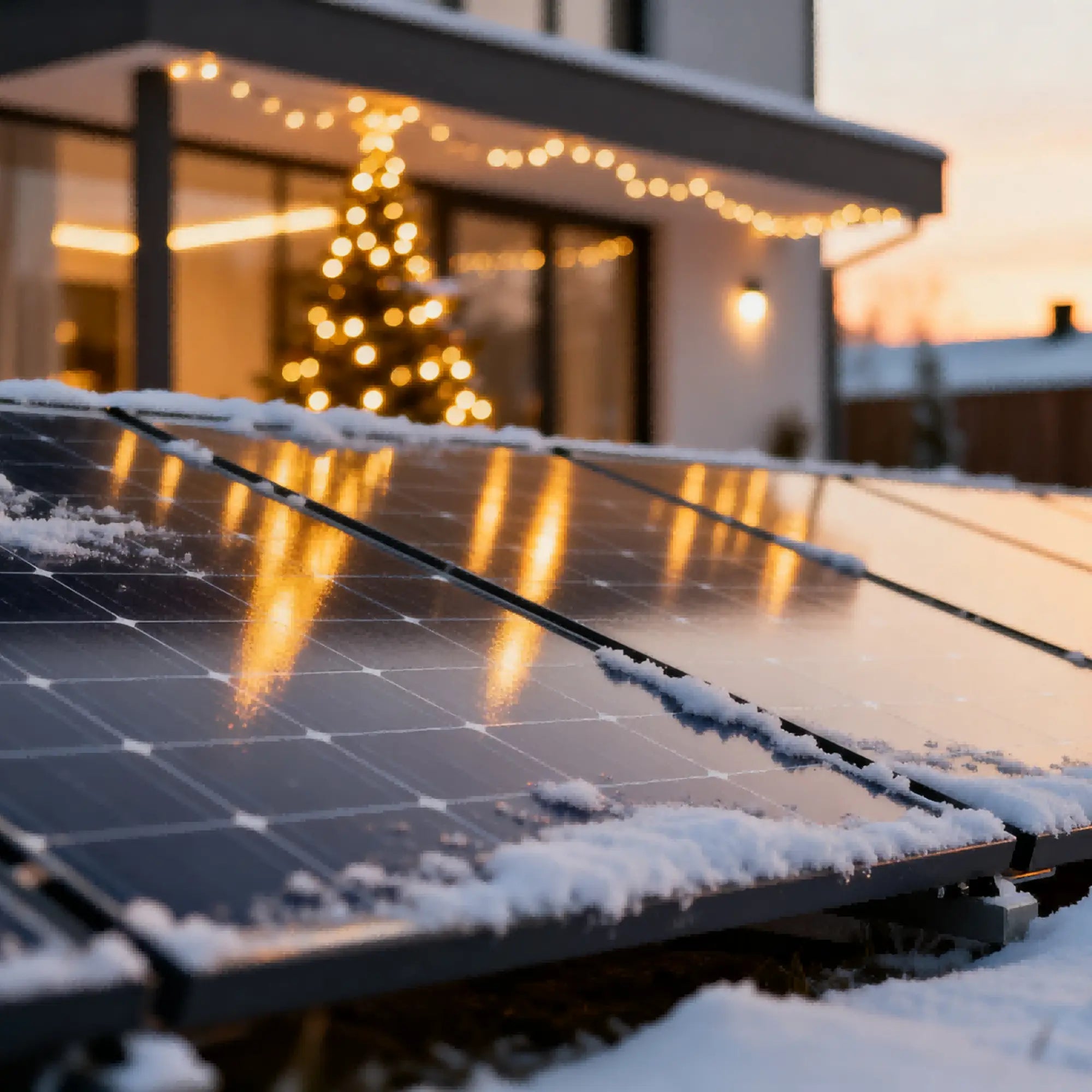 Clearing Snow From Solar Panels