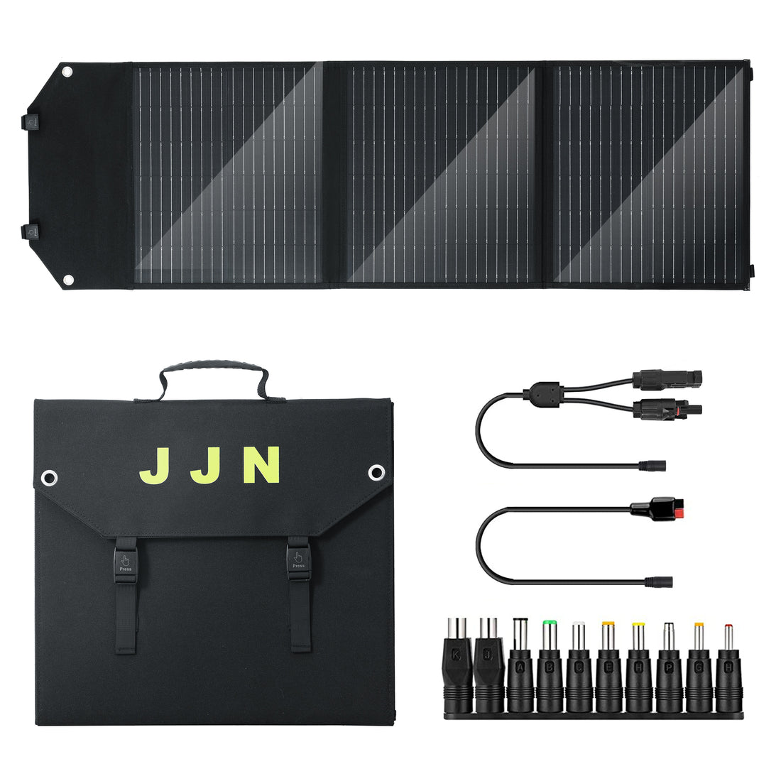 Portable Solar Panel 100W Foldable Solar Panels with Charge Controller Monocrystalline Solar Charger with PD 60W USB/Type-C/DC/QC 3.0 for Portable Power Station Generator Outdoor Camping Van RV Trip
