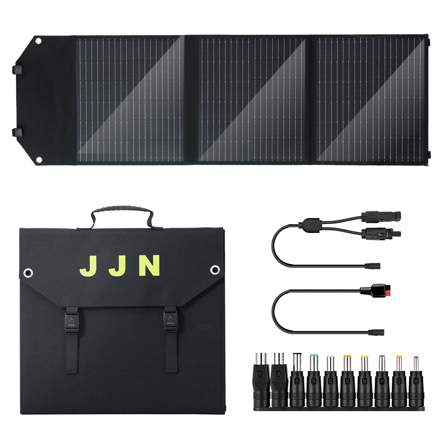 Portable Solar Panel 100W Foldable Solar Panels with Charge Controller Monocrystalline Solar Charger with PD 60W USB/Type-C/DC/QC 3.0 for Portable Power Station Generator Outdoor Camping Van RV Trip