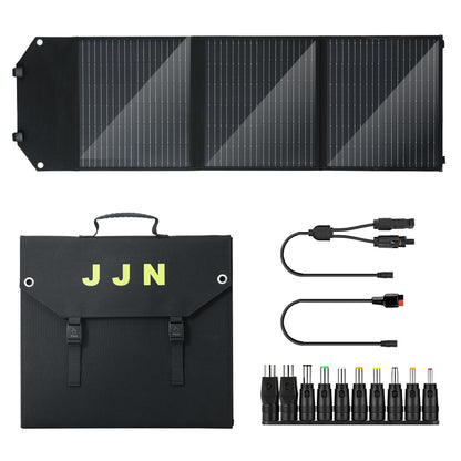 Portable Solar Panel 100W Foldable Solar Panels with Charge Controller Monocrystalline Solar Charger with PD 60W USB/Type-C/DC/QC 3.0 for Portable Power Station Generator Outdoor Camping Van RV Trip