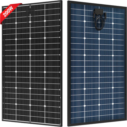 12V 200 Watt Bifacial  Solar Panel 16BB Mono High Efficiency Solar Panel