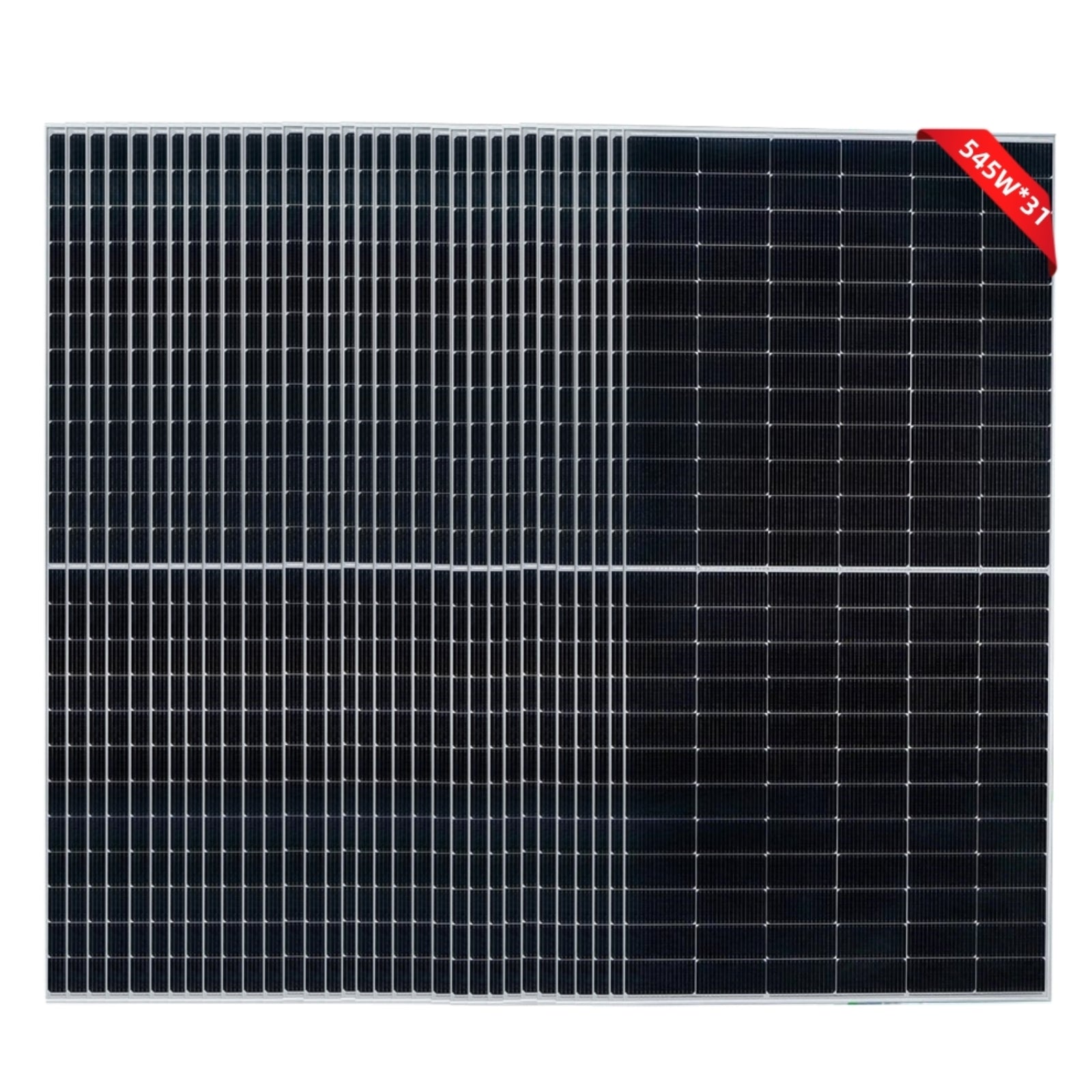 JJN 545Watt Bifacial Solar Panels, Monocrystalline 10BB Solar Panel System Kit On/Off Grid for RV Boat Shed Farm House Rooftop Residential Commercial House, 31PCS