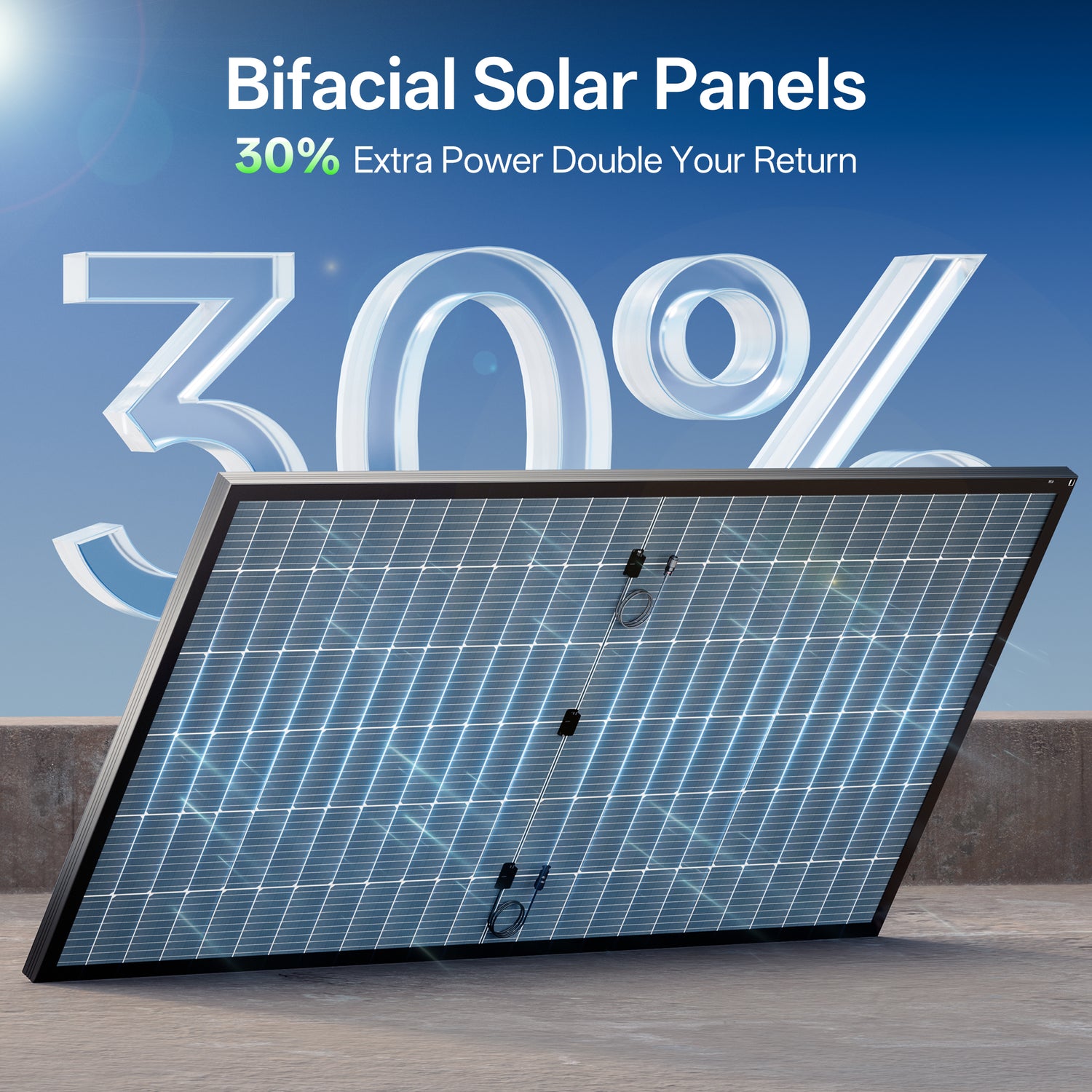 Bifacial 2PCS 550W Monocrystalline Solar Panel