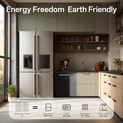 Bifacial 2PCS 550W Monocrystalline Solar Panel