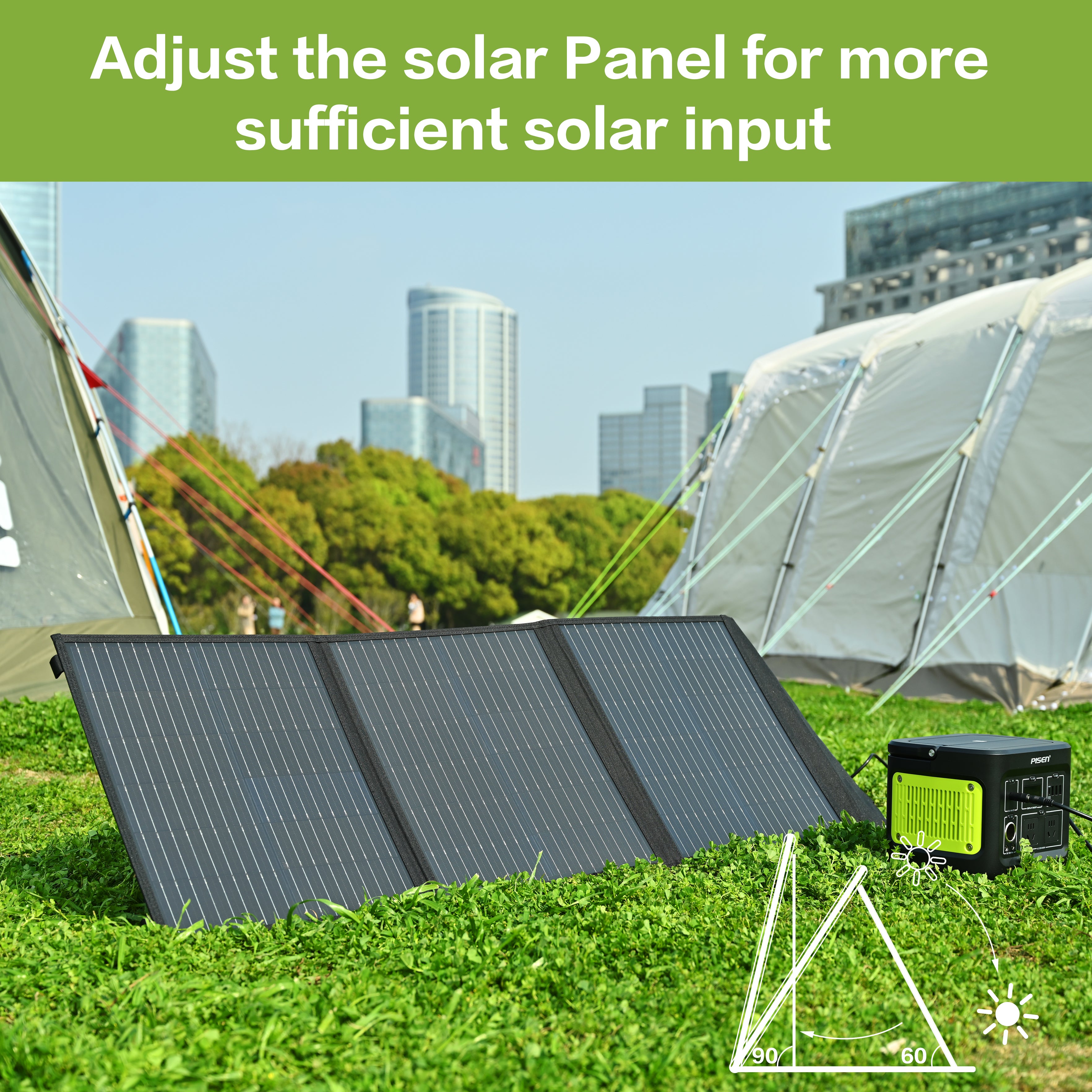 Portable Solar Panel 100W Foldable Solar Panels with Charge Controller  Monocrystalline Solar Charger with PD 60W USB/Type-C/DC/QC 3.0 for Portable 