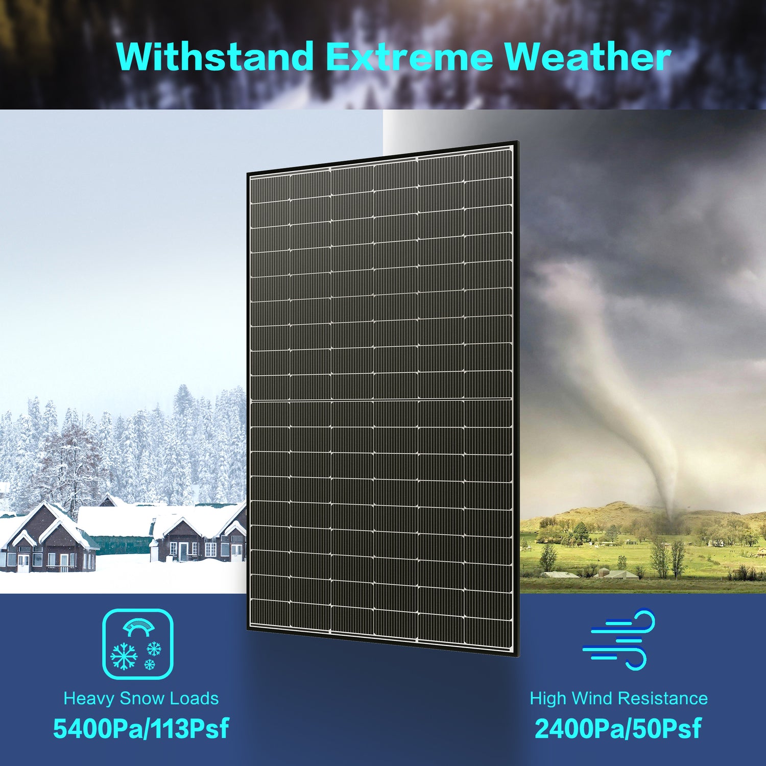 [New Arrival] 400 Watt Bifacial  Solar Panel 16BB N Type Solar Panels 12V  Mono High Efficiency Solar Panels