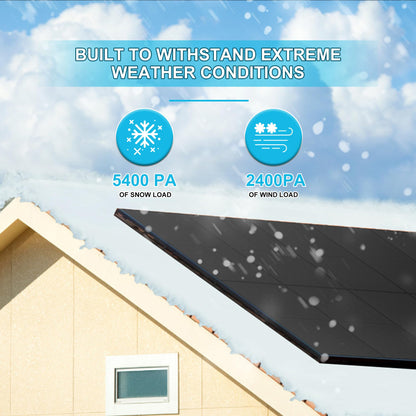 JJN 545Watt Bifacial Solar Panels, Monocrystalline 10BB Solar Panel System Kit On/Off Grid for RV Boat Shed Farm House Rooftop Residential Commercial House, 31PCS