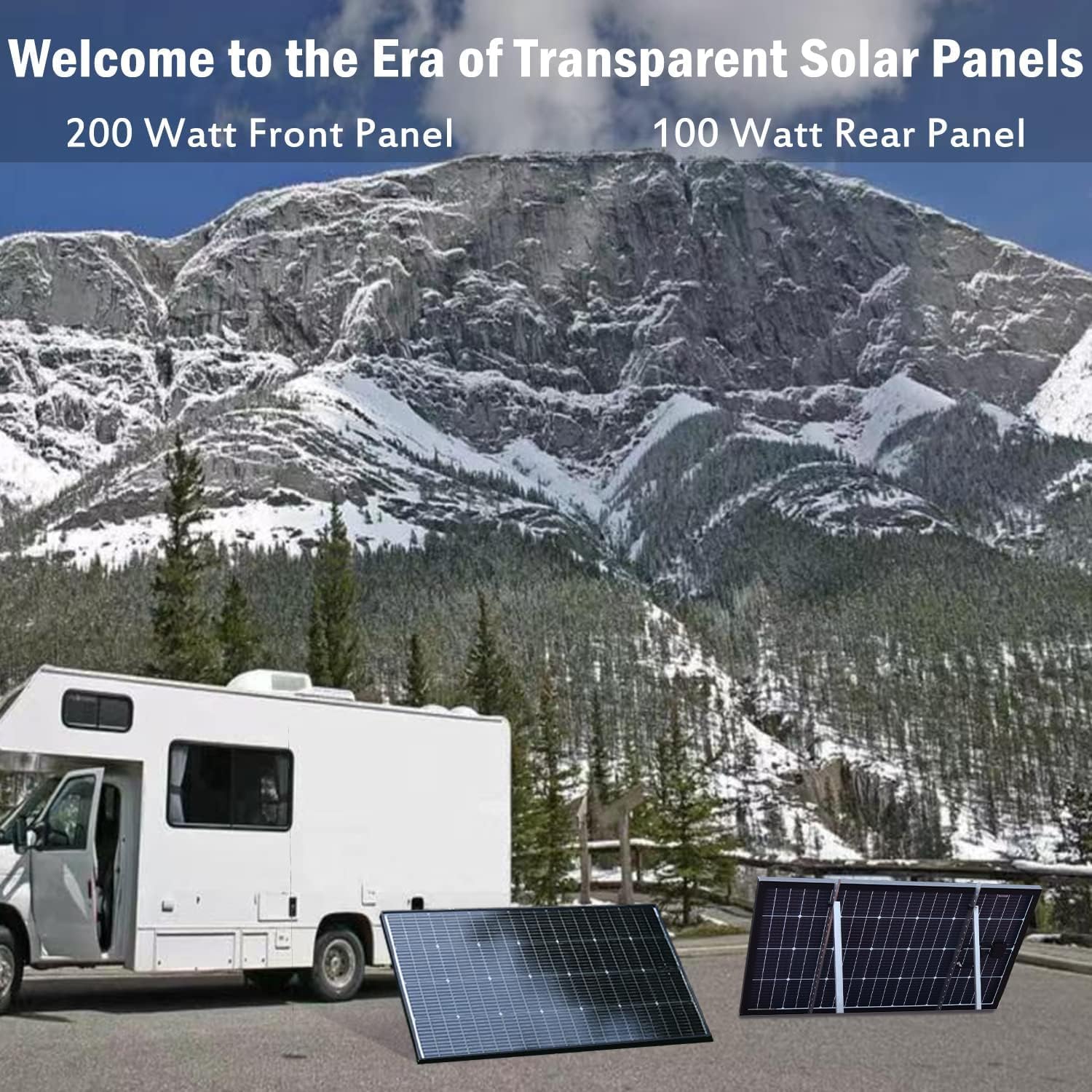 12V 200 Watt Bifacial  Solar Panel 16BB Mono High Efficiency Solar Panel