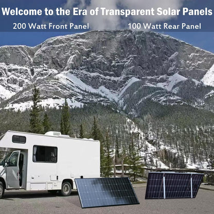 12V 200 Watt Bifacial  Solar Panel 16BB Mono High Efficiency Solar Panel