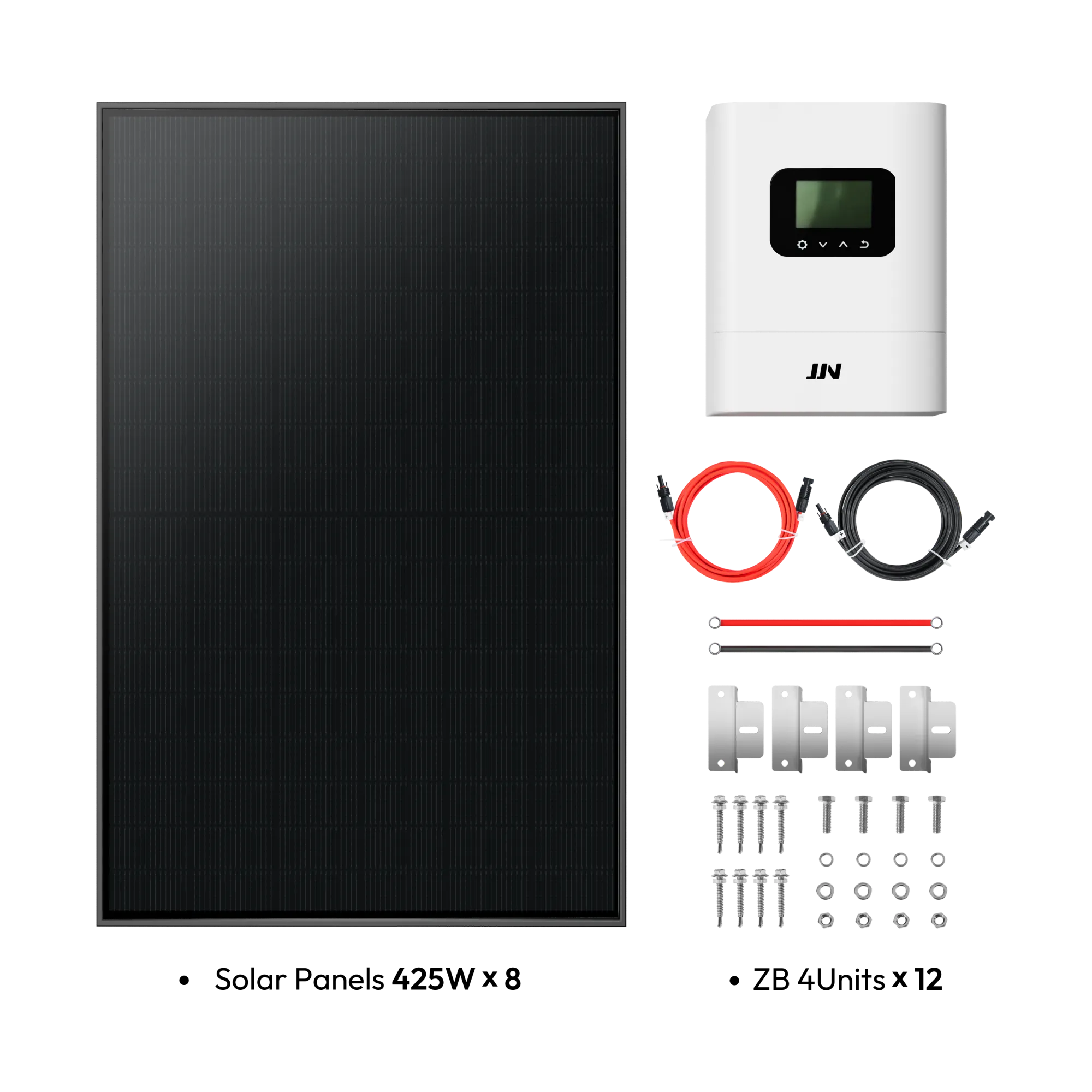 jjn solar kits 3.4kw for solar carport 