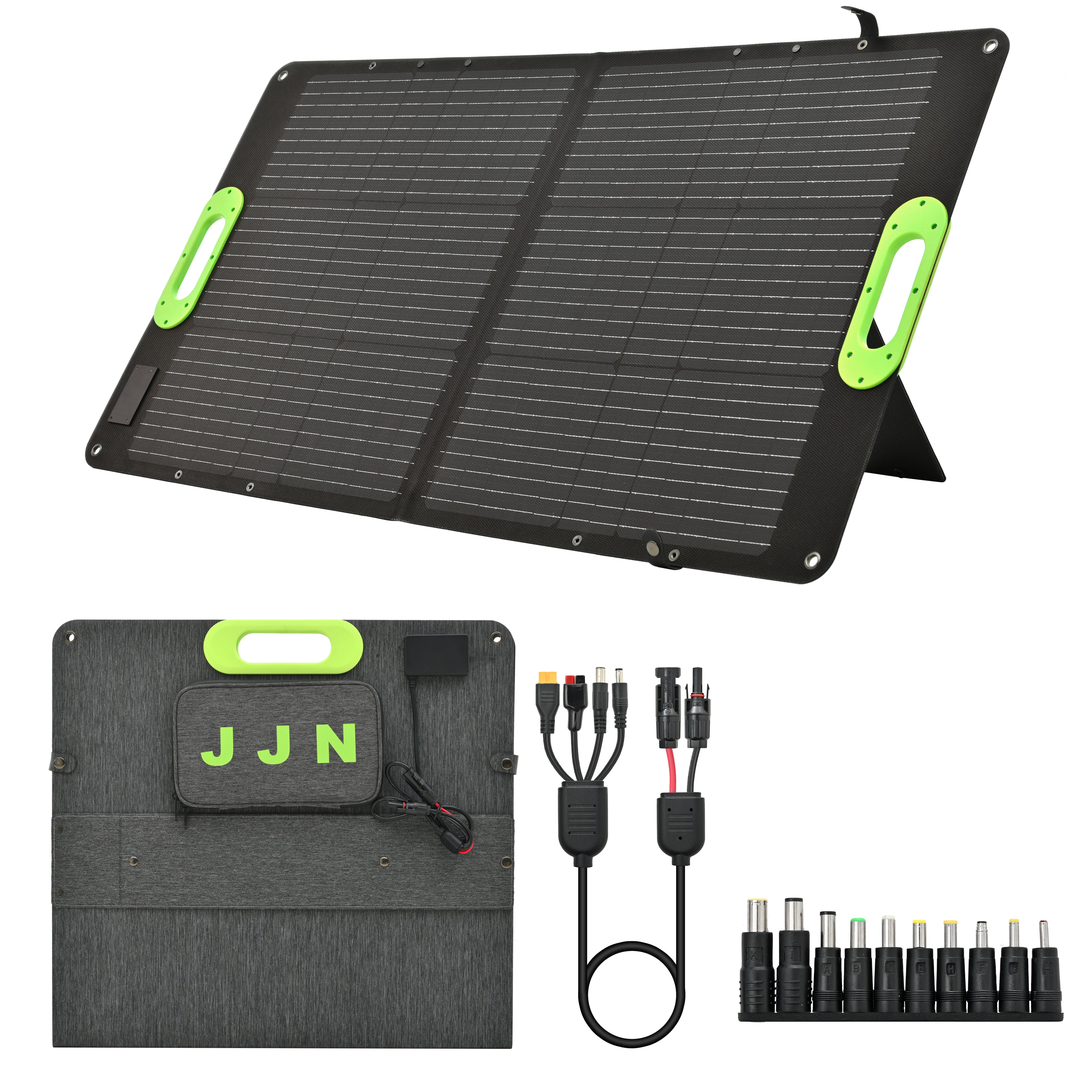 Portable Solar Panel 100W Folding Solar Panels for Portable Power Station Generator Outdoor Camping Van RV Trip