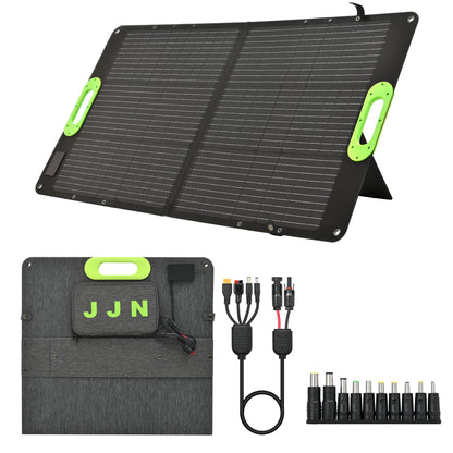 Portable Solar Panel 100W Folding Solar Panels for Portable Power Station Generator Outdoor Camping Van RV Trip