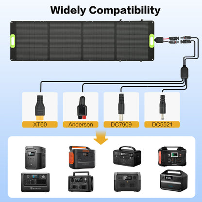 Portable Solar Panel 200W Folding Solar Panels for Portable Power Station Generator Outdoor Camping Van RV Trip