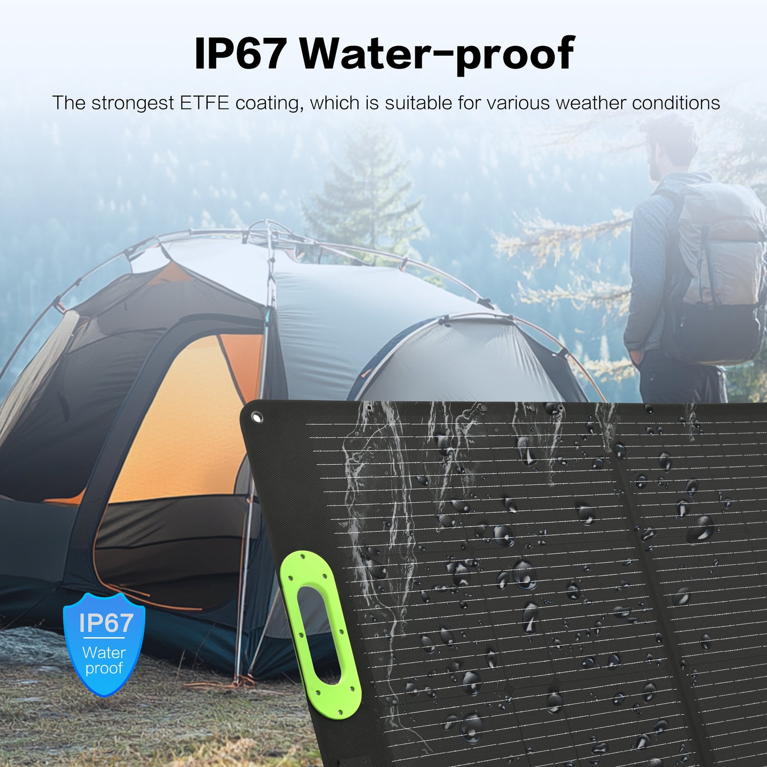 Portable Solar Panel 200W Folding Solar Panels for Portable Power Station Generator Outdoor Camping Van RV Trip