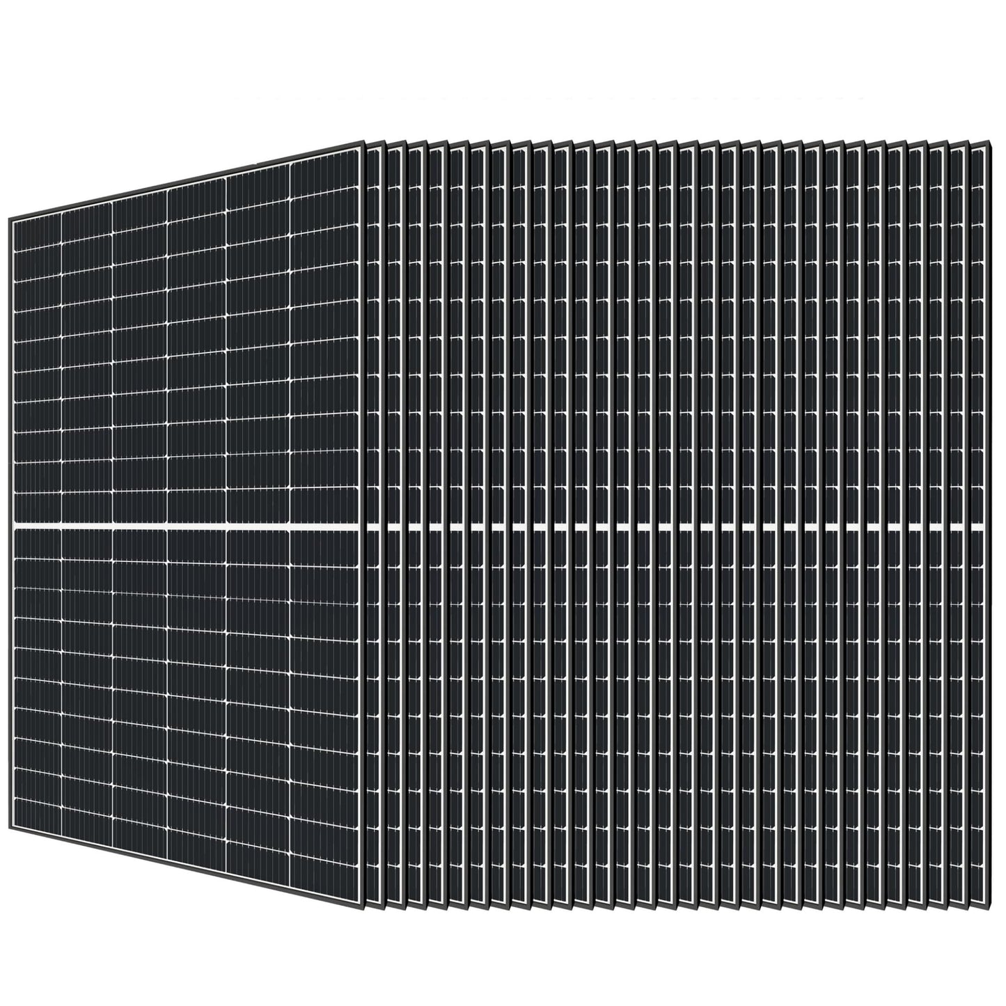 JJN 9BB Bifacial Solar Panel 12V/24V 31PCS 365W Monocrystalline Kit, High-Efficiency Mono Cells Off-Grid Charge System for House Rooftop Residential Commercial Home Marine Boat Shed Farm