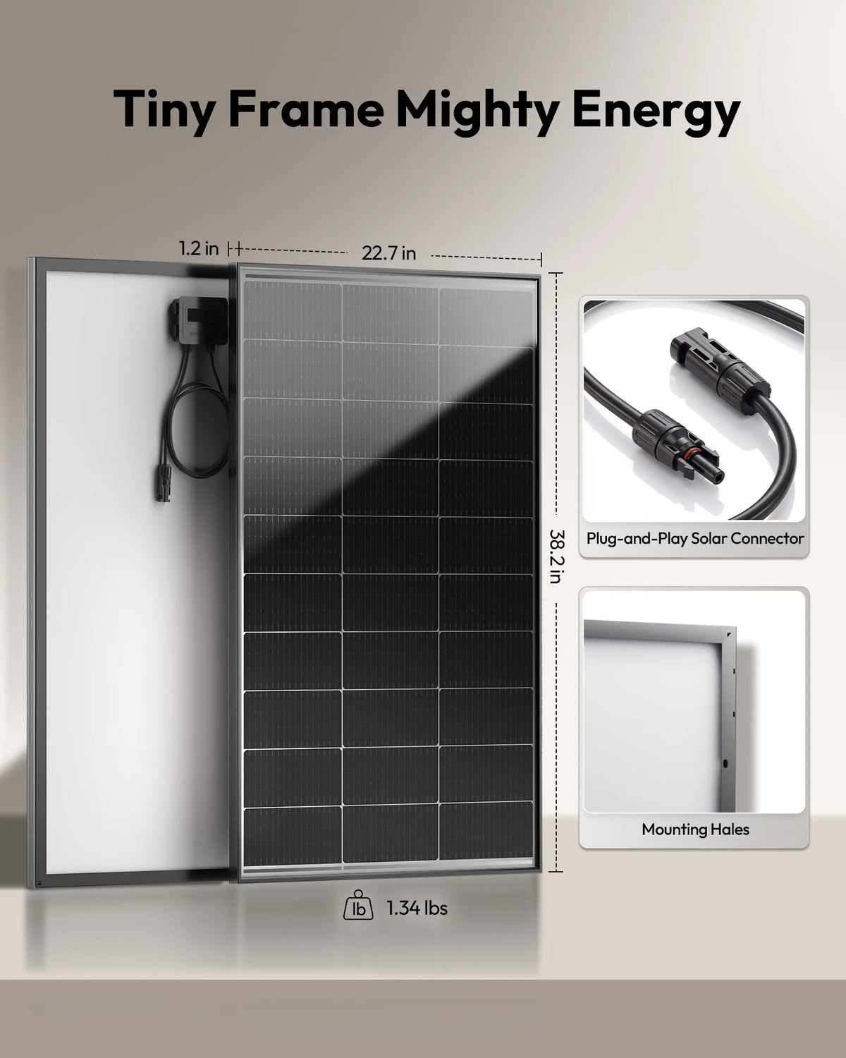 100W N-Type Solar Panels 4Pcs