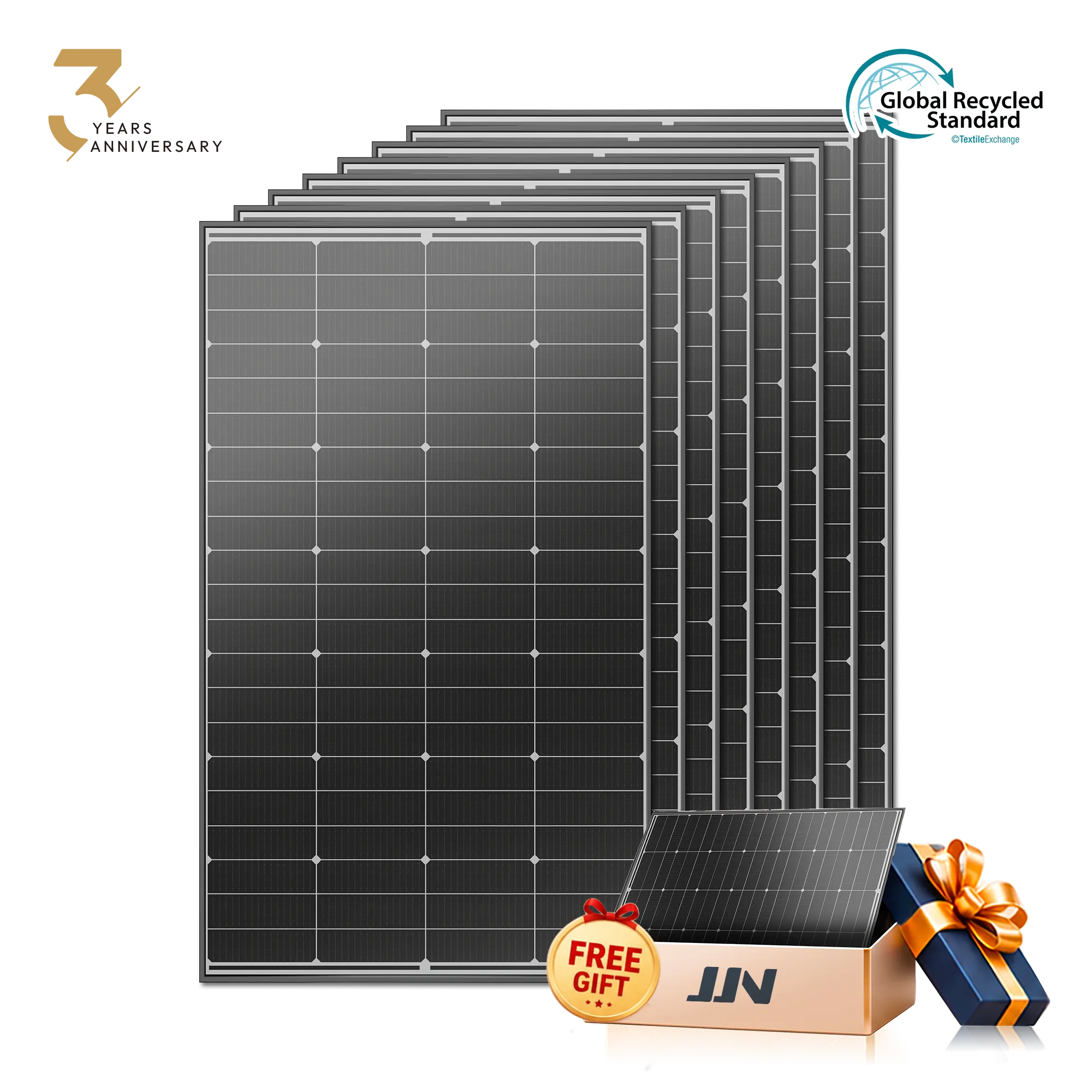 Checked Type Panel 200W N-type Bifacial Solar Panels 8Pcs – JJNSOLAR