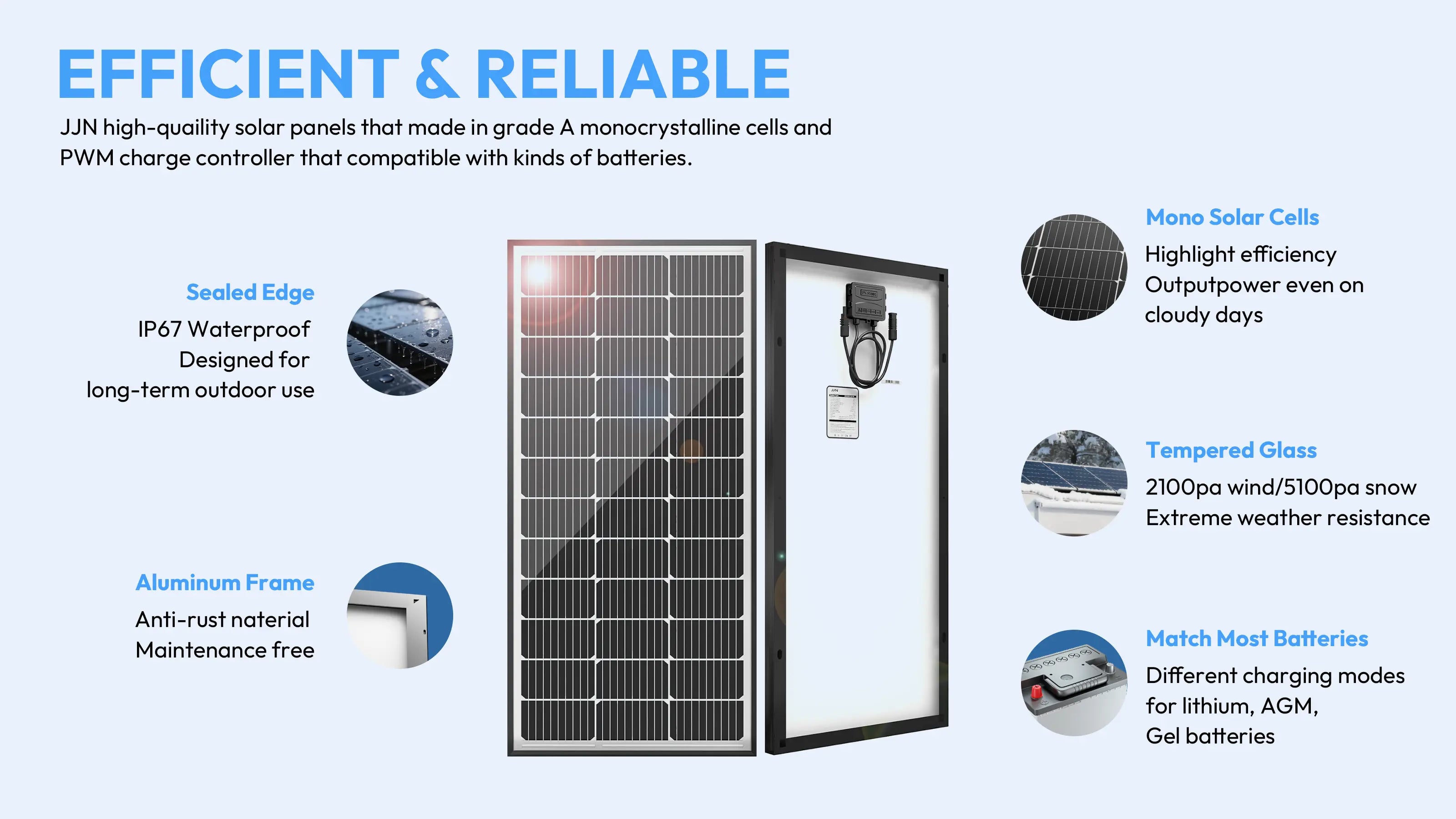 jjn solar panels reliable single panels