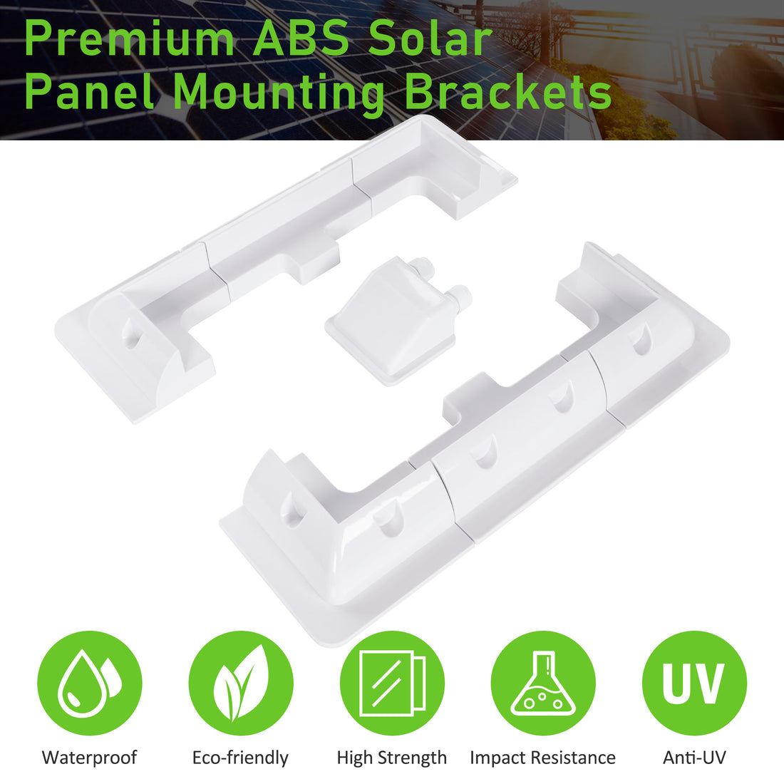 JJN White 7PCS Corner Bracekt Solar Panels Mounting Brackets Kit