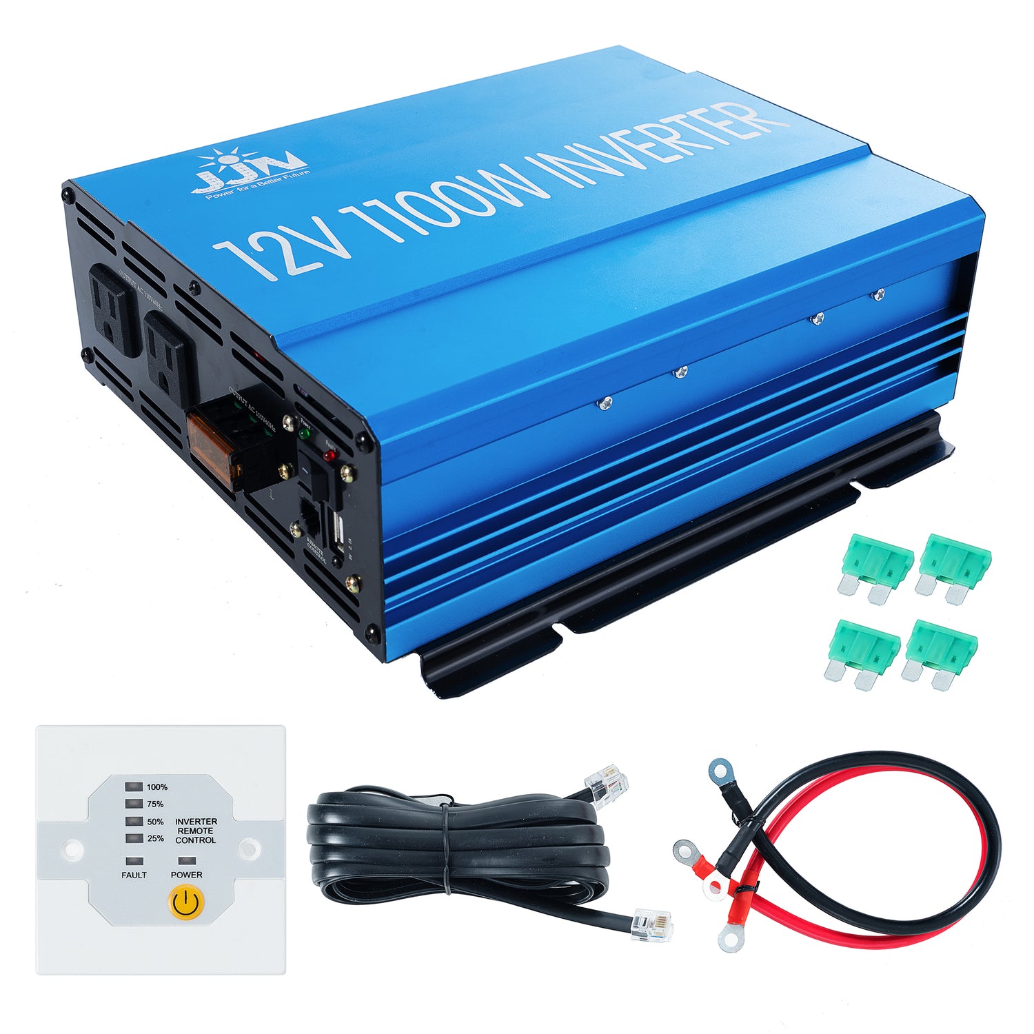 JJN Power Inverter, 1100 Watt Modified Sine Wave Inverter