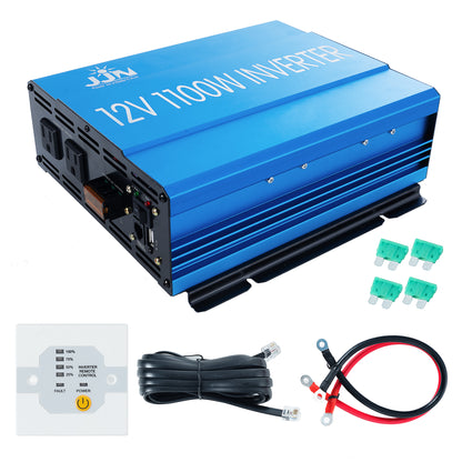 JJN Power Inverter, 1100 Watt Modified Sine Wave Inverter