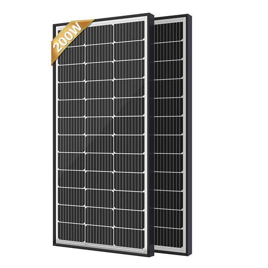 JJN 12 Volt 200 Watt Solar Panel 2 Pack of 100 Watt  High Efficiency solar panels