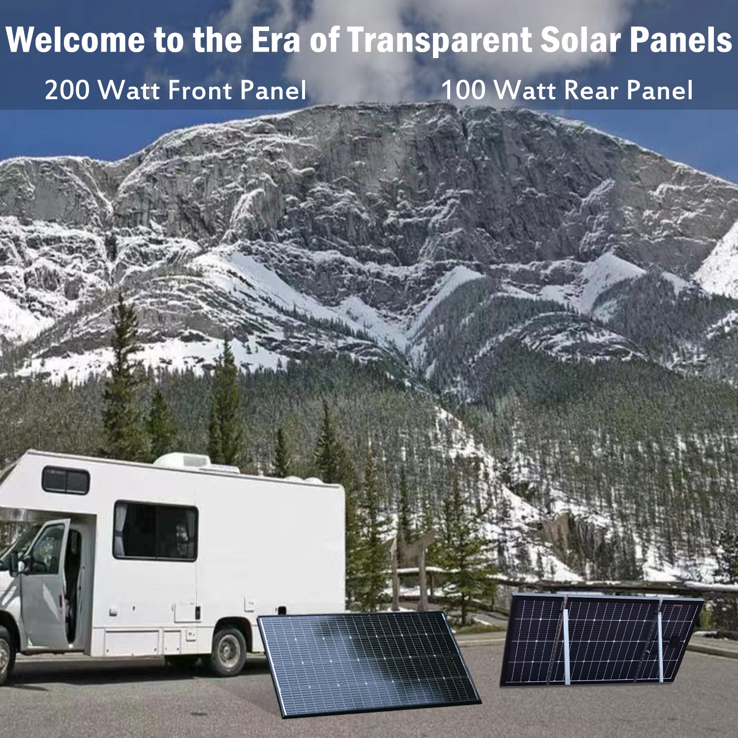 12V 200 Watt Bifacial  Solar Panel 10BB Mono High Efficiency Solar Panels