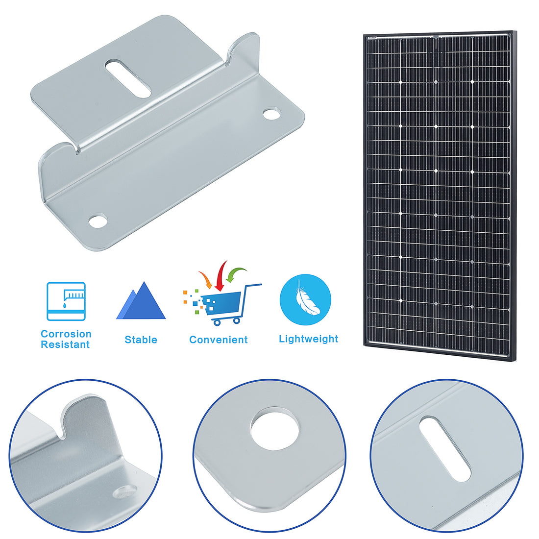 Solar Panel Mounting Z Bracket 4Units