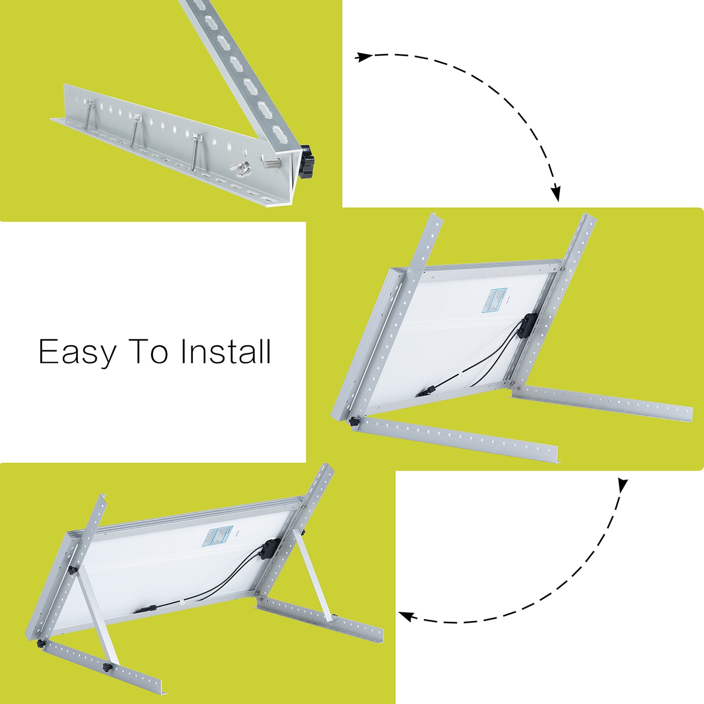 JJN Solar Panel Adjustable Tilt Mounting