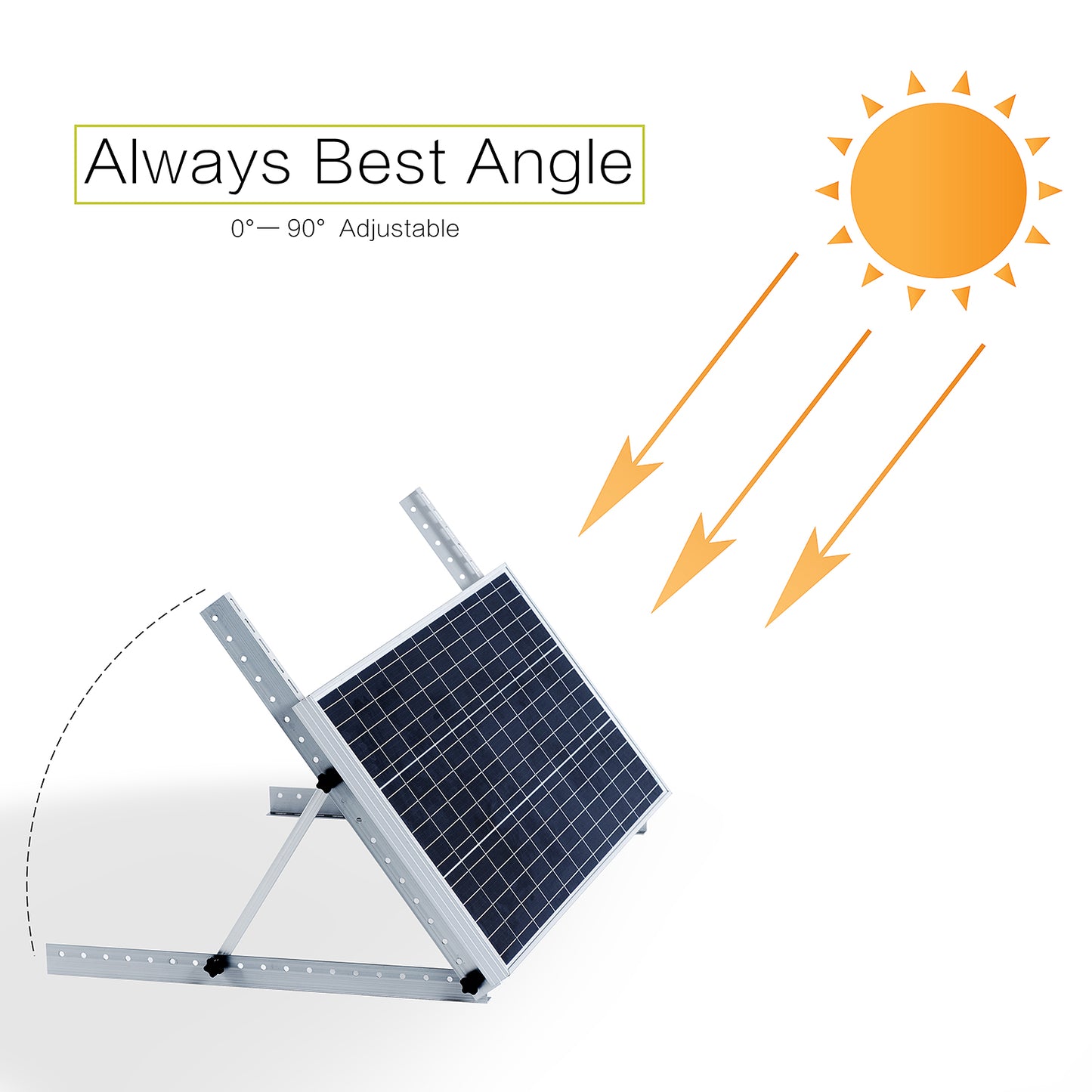 JJN Solar Panel Adjustable Tilt Mounting